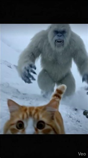 cat's fear #cat #cute #kitten #fear #Snow #