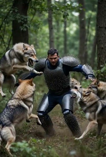 #wildanimals wolves attack man