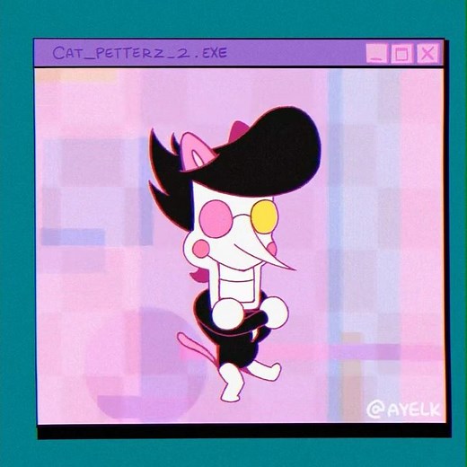 spamton breakdancing but it's in cat petterz 2