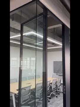 Industrial minimalist design floor-to-ceiling single-glass partition system