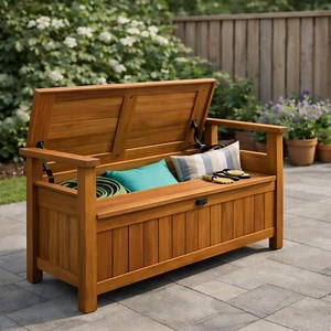 DIY Wooden Garden Bench With Storage Plans (PDF) - Etsy Canada