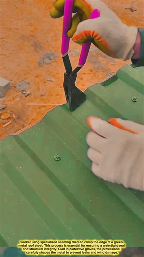 Metal Seaming Pliers: Crimping Roof Sheets Fast Precise #tool #tools #innovation