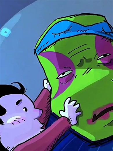 leo couldnt keep up with what things toddler Casey left around the base #rottmnt #rottmntleo #rottmntmovie #tmnt #animation