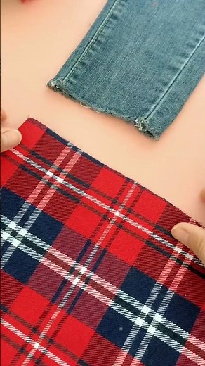 Short pants legs, make a spliced style longer Needle and thread tips Needlework