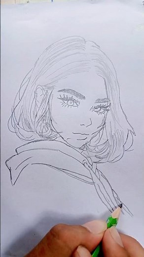 How to Draw a Cool Anime Girl with Short Hair ✏️ | Easy Sketch