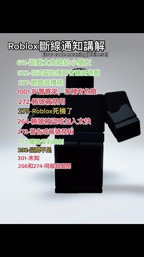理解Roblox錯誤代碼及其含義