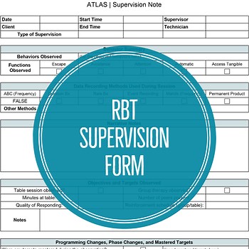 RBT Supervision Form (EXCEL)