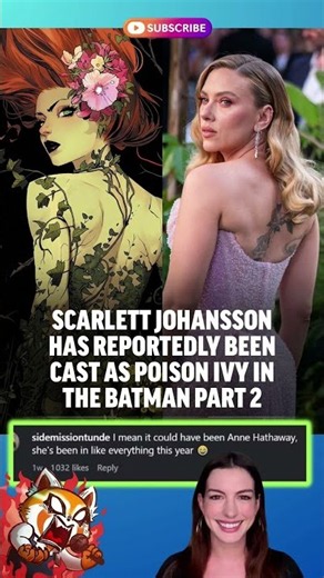 Scarlett Johansson as Poison Ivy in The Batman 2?! 🦇