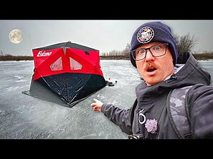 First Ice Portable Camping On A TROPHY LAKE! (We Made A Big Mistake)