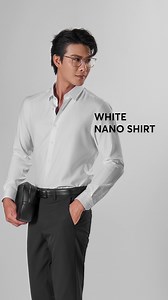 WHITE NANO SHIRT - Sơ mi trắng kinh điển được tái định nghĩa với chất liệu nano hiện đại cùng thiết kế tối giản, tinh tế giúp định hình phong cách chuyên nghiệp, lịch thiệp cho nam giới . #OwenFashion #Owen #WhiteNanoShirt #SomiTrang | OWEN Fashion