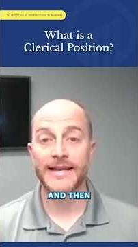What is a Clerical Position? with Brett Trembly #theKristenDavid
