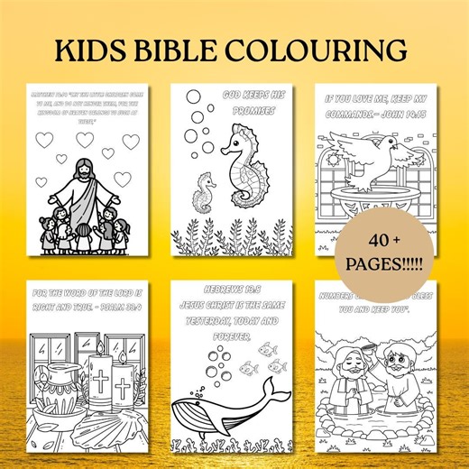 Kids Bible Verse Coloring Pages, Kid's Bible Coloring Pages, Sunday School Coloring Pages, Christian Coloring Pages, Religious Coloring Page - Etsy UK