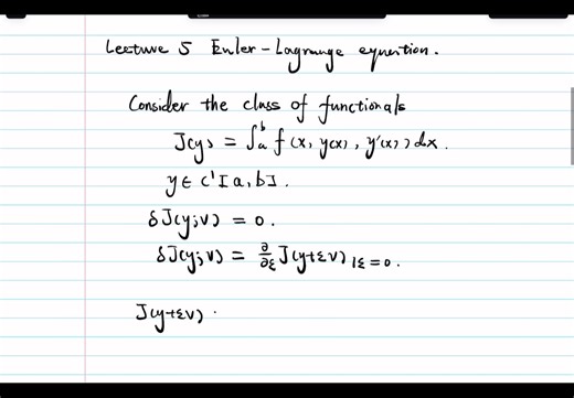 Lecture 5_1 Euler-Lagrange Equations