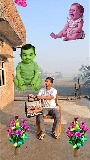 Flying crying babies Catching vs danching gorilla,, cute bhabhi,, parrot, good day funnyvideo#shorts