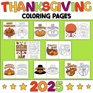 Thanksgiving Coloring Sheets | Coloring Pages for Preschool & Kindergarten
