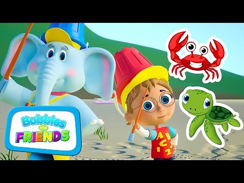 Turtle Rescue! | Cleaning the Beach with Bubbles and Friends | Kids Video for Summer