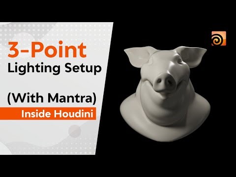 Three-point lighting in Houdini | Houdini Lighting Tutorial | Houdini Tutorial