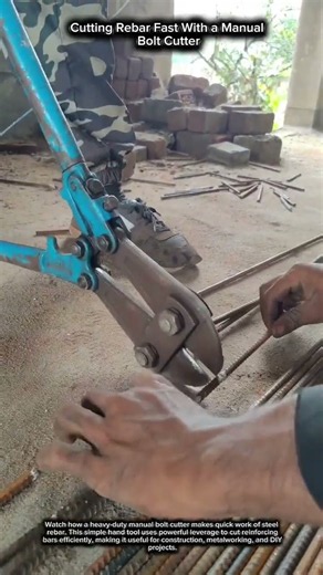 Cutting Rebar Fast With a Manual Bolt Cutter