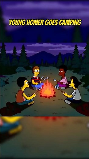 Young Homer goes camping #shorts #simpsons
