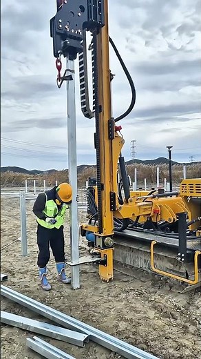 “Hydraulic Pile Driver in Action: Boost Efficiency on Solar Farms & Construction Sites” #pipelining