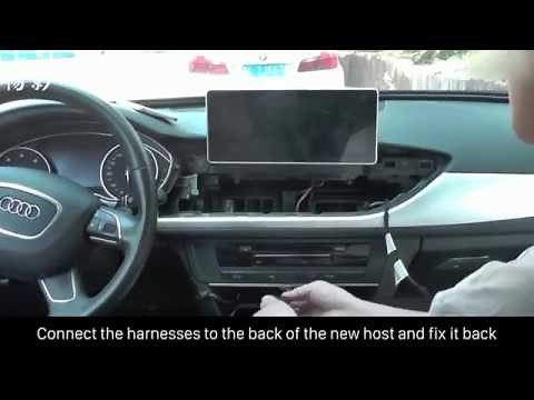 How to install and upgrade the 10.25 inch Touch Screen Car Bluetooth GPS Radio for Audi A6 Removal