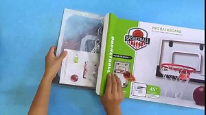 Mini Indoor Basketball Hoop for Door, Over Door Basketball Hoop for Kids Adults with Large 9 Inch Dunk Rim 4 Mini Replacement 6" Basketballs Sport Game Gift for 6 7 8 9 10 11 12 Years (17x12)