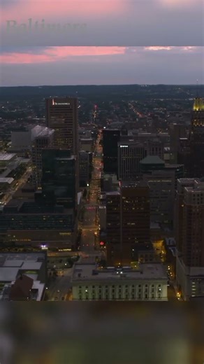 Epic Baltimore City View from Above at Sunset | Downtown Vibes & Skyline Lights