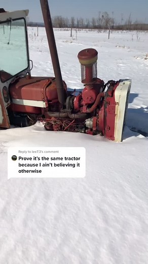 Reply to @lee7.3 see, same tractor! We saved it #international #1206 #oldstart #farmlife #tractor #farmtok #turbo #diesel #agro #oldiron #antique