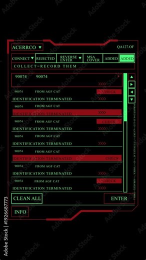 Vertical animation of a retro hacker terminal with system messages, ideal for cybersecurity or coding-themed social media