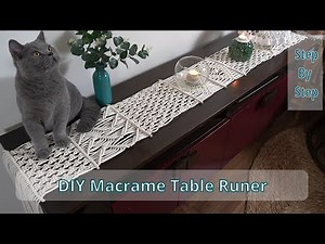 How to tie Macrame table runner| step by step super easy for beginners | Dom Macrame