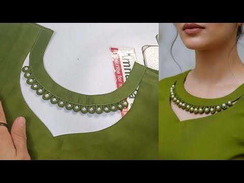 New Neck Design Cutting and Stitching || Unique and Stylish Neckline Sewing Tutorial by amnakastudio