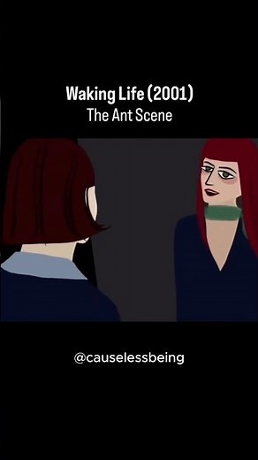 Waking Life 2001, A groundbreaking animated film by Richard Linklater #causelessbeing #love #life