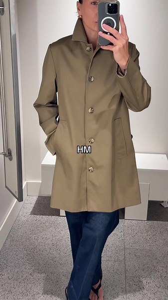 H&M Trench Coat Try-On: Size M Review