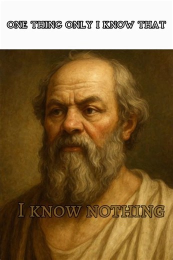One Thing I Know: That I Know Nothing | Socratic Wisdom on Knowledge & Humility #shorts #trending