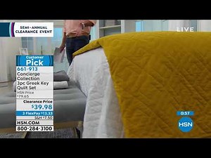 Concierge Collection 3piece Greek Key Quilt Set