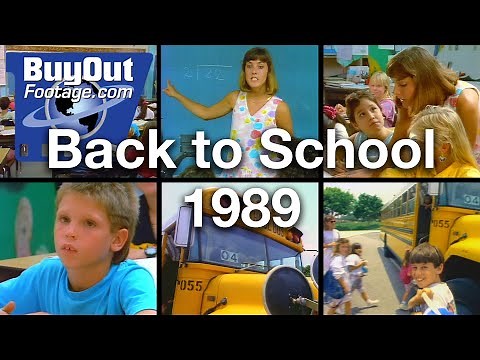 Back to School 1980s – 1990s Classroom Stock Video Footage