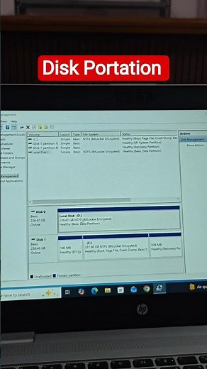 How to Create a Disk Portation in Windows 10#shorts#windows