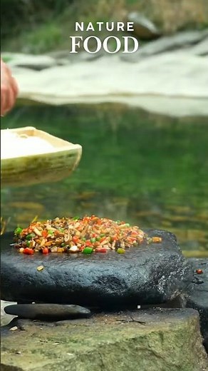 🌿 PEACEFUL NATURE Cooking | Foraging & Cooking in a Green Forest#shorts #cooking