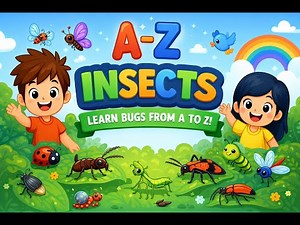 A to Z Insects for Kids 🐞 | Learn Alphabet with Bugs | ABC Learning Video