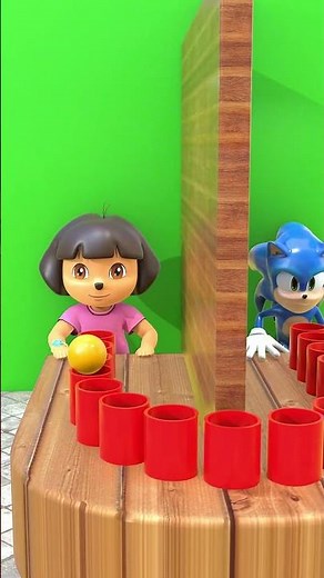 Dora The Explorer Blowing Ball Again! #3DAnimation #Shorts #sonic #dora