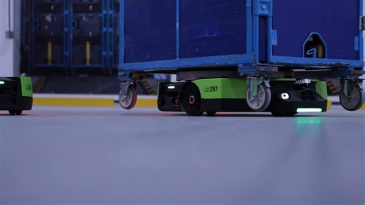 Robots used by Amazon keep packages moving quickly