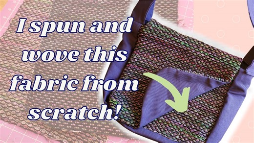 Sewing my handspun, handwoven fabric for the first time ever!