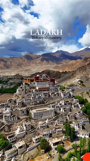 Thiksey Monastery, Ladakh 🏔️ | Stunning Himalayan Drone View #Ladakh #DroneShot