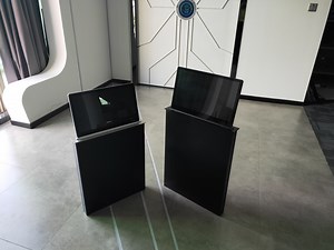 [Hot Item] 15.6 Inch Touch FHD Screen up Down Hidden in Desk Retractable Motorized Monitor LCD Lift with Pitching Angle