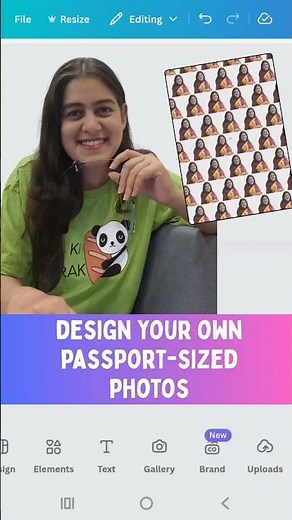 Design your passport sized photos with #Canva! #shorts || Vibha Puri