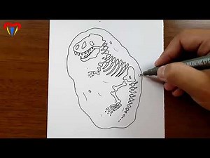 FOSSİL drawing - easy FOSSİL drawing - simple, beautiful, cute, picture, step by step how to draw
