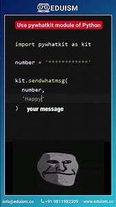 Make WhatsApp Bot using Python! #python #java #javascript #datascience #technology #dataanalysis