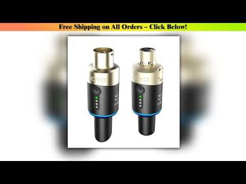 JOYO MW-1 5.8GHz Wireless Mic Converter System XLR Transmitter Receiver 100ft Range 5ms Latency