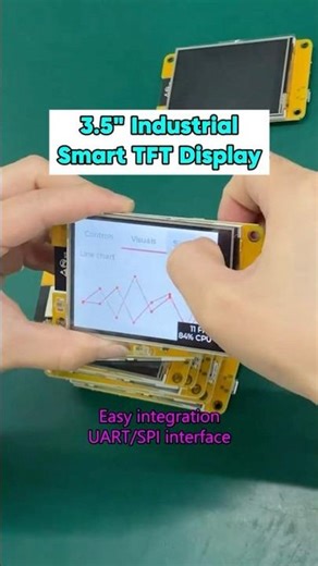 3.5” Industrial Smart TFT Display—Easy integration UART/SPI interface #lcd #display #hmi #tft #esp32