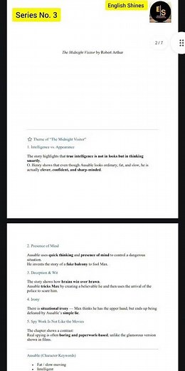 The Midnight Visitor Most Important Questions l Class 10 l NCERT l CBSE l Robert Arthur l UP Board l